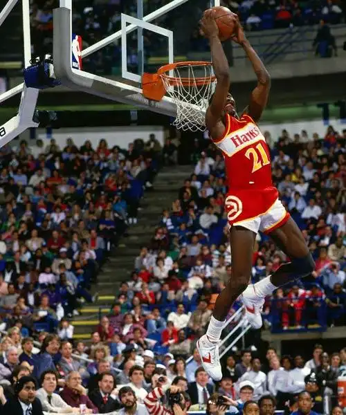 (0)   绰号"人类电影精华"的多米尼克-威尔金斯曾7次进入nba最佳阵容