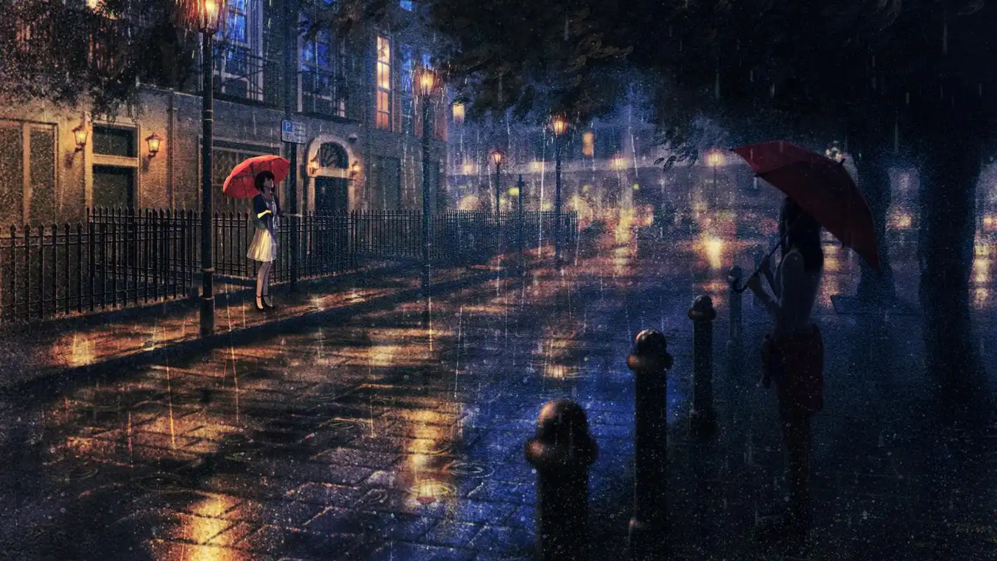 雨天唯美动漫壁纸