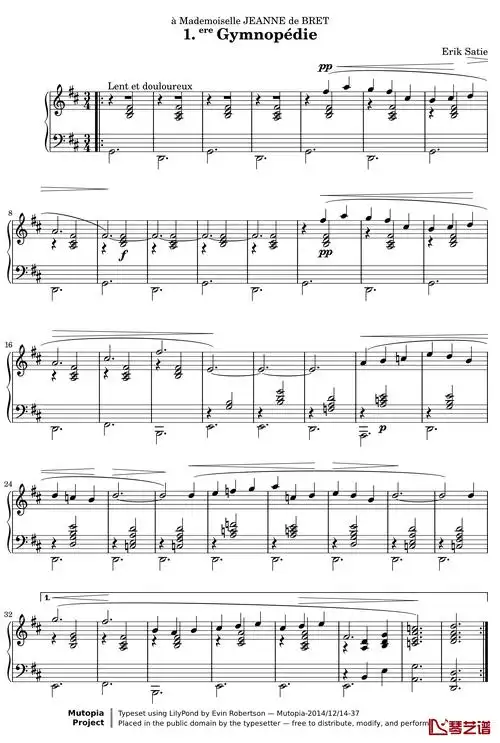 gymnopedie nr.1钢琴谱-martin ermen1