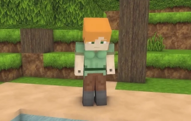 我的世界:艾丽克斯被坏人用刀刺伤,好心的村民救了她一命