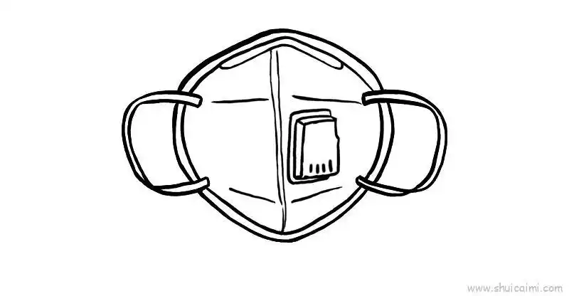 防护口罩儿童画怎么画 防护口罩简笔画图片大全