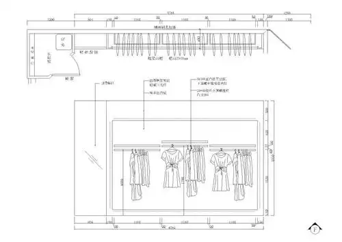 [河南]南阳某一双层服装店设计施工图