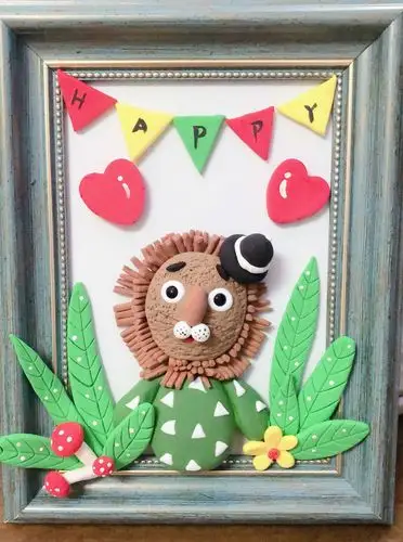 莫梵画室手工粘土浮雕画作品