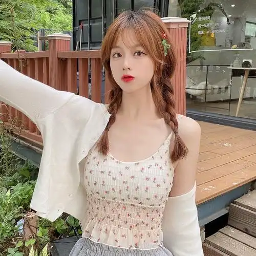 10051209615588商品名称:吊带背心女外穿 碎花小清新吊