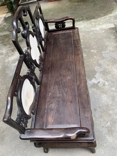 民国老红木酸枝寿桃佛床