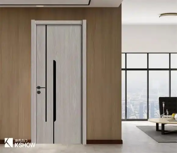 坤秀木门简约现代风格实木门卧室门效果图