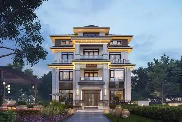 大气四层新中式别墅,户型方正,浪漫庄严