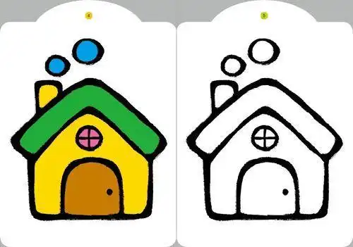 画彩色涂色简笔画水果香蕉樱桃幼儿园简笔画涂色简笔画幼儿园卡通母婴