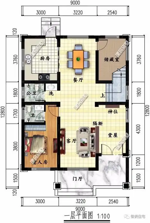 面宽9米,室内通透的小别墅,这么好看造价才23万