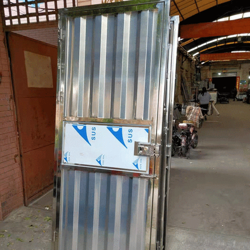 厂家供应 不锈钢方管简易门 简约房门  学校方管宿舍门
