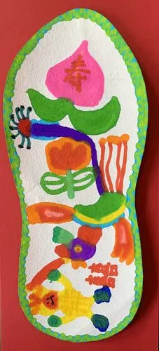 五年级《生活中的民族纹样》单元化教学謧5———《花鞋垫》