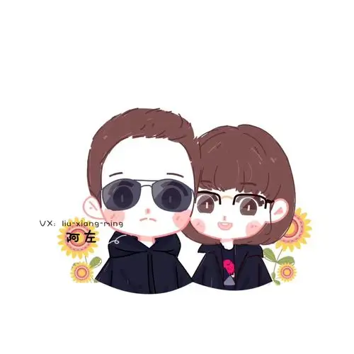 q版 手绘头像 卡通 情侣 微信头像 qq头像