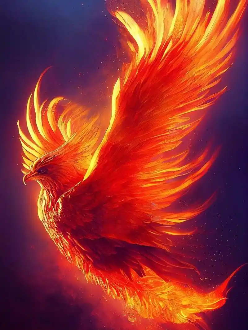 火凤展翅,翱翔天际 佛经所说"凤凰涅槃"指的就是97凤凰,500年浴火重