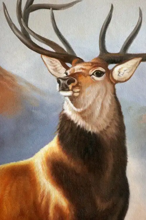 林壮奕《一鹿高升》原创实力派画家