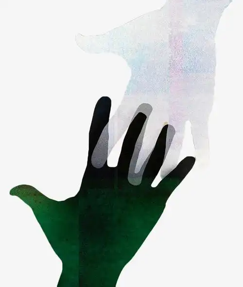 手绘张开的双手