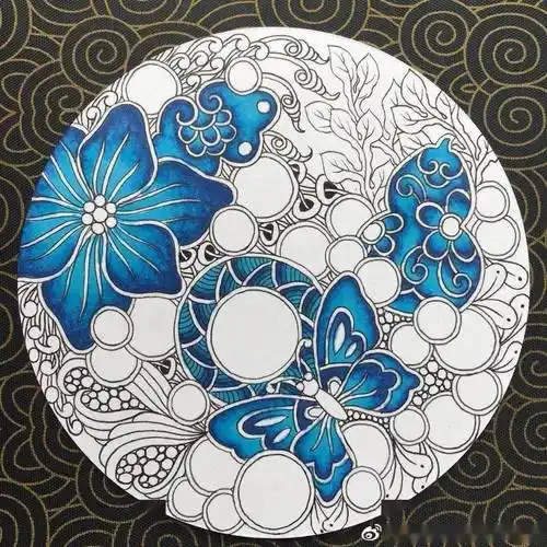 太疯狂了,多种禅绕装饰创意技法,这是我见过最漂亮的禅绕画,附技法