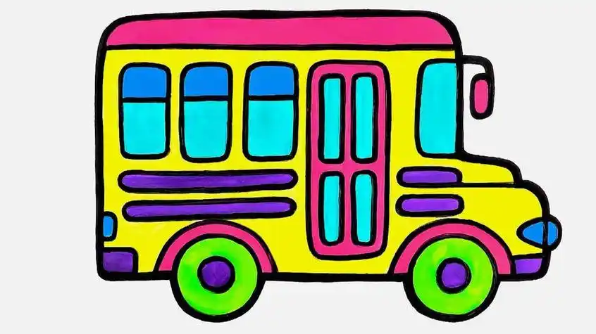 画公共汽车简笔画法图片如何画公共汽车的简笔画亲子时光公共汽车简笔