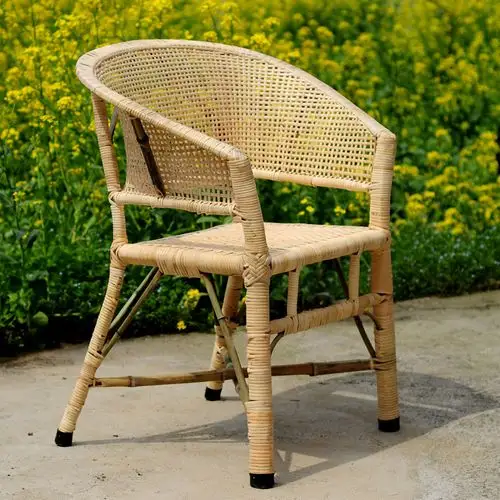 藤椅单人老人田园竹椅植物椅子靠背电脑椅家用其它椅子