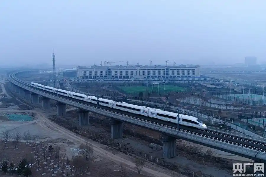 动车组飞驰(央广网发 通讯员高志瑛 摄)