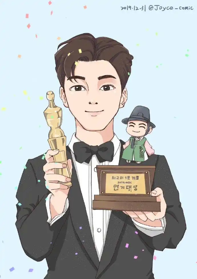 车银优超话		#车银优handsome tigers#	◤charming_手绘 191231◢