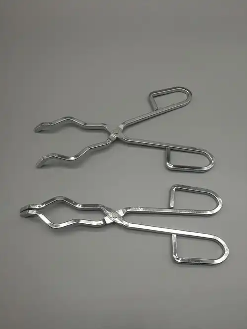 实验室坩埚钳镀铬方形生物化学烧杯夹夹火钳22cm