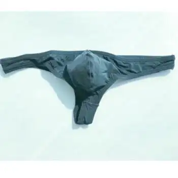透明潮u凸单丁低腰小三角内裤窄边性 黑色>类库男帅哥性感内裤男士