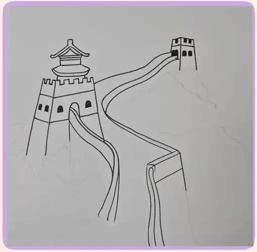 长城的简笔画教程(附详细步骤和色号指南)