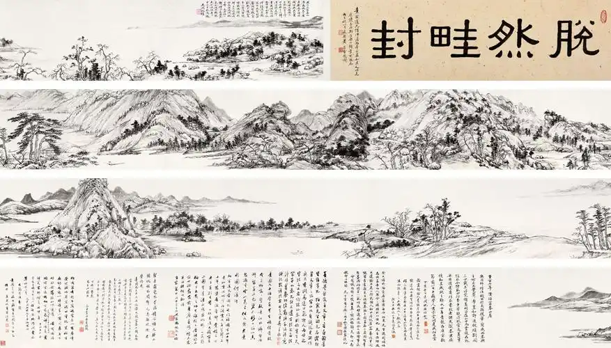 沈慰临富春山居图卷