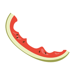 卡通简约西瓜皮免抠素材