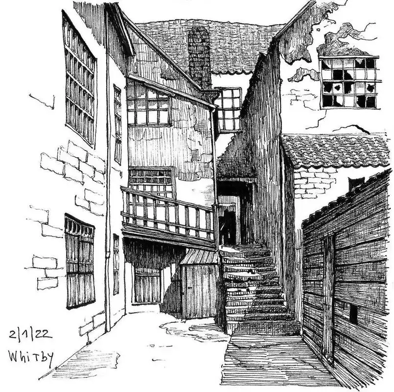 钢笔画|lucianagiono建筑钢笔画 享受线条的流畅