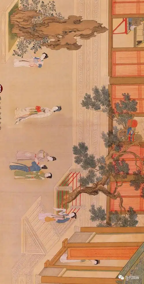 明代,仇英《汉宫春晓图》全卷