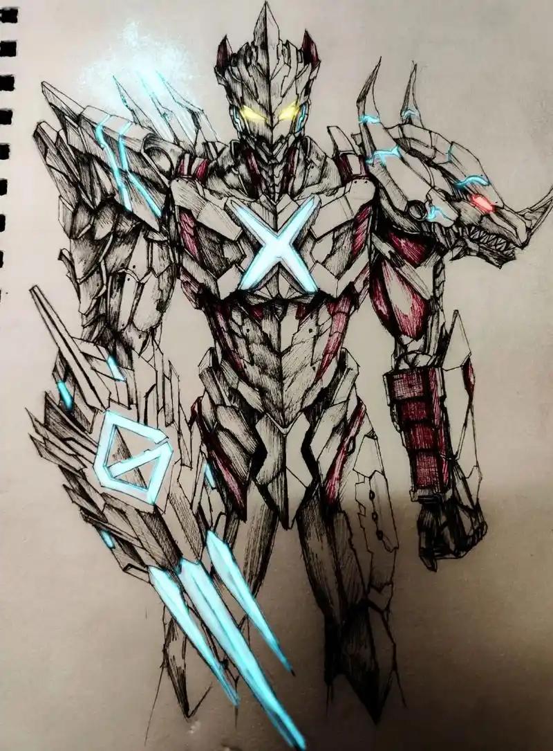 自设机动奥特曼   艾克斯   哥莫拉装甲 - 抖音