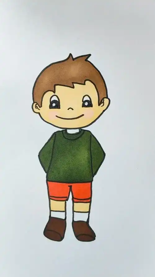 画可爱小男孩 #简笔画 #画画 #男孩