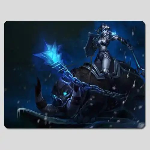 游戏周边 英雄联盟 lol 凛冬之怒瑟庄妮 死亡骑士皮肤鼠标垫 超大(350