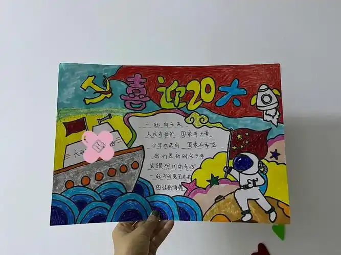 喜迎20大手抄报