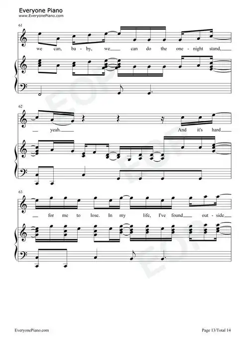 free loop欧美经典-丹尼尔·波特五线谱预览13