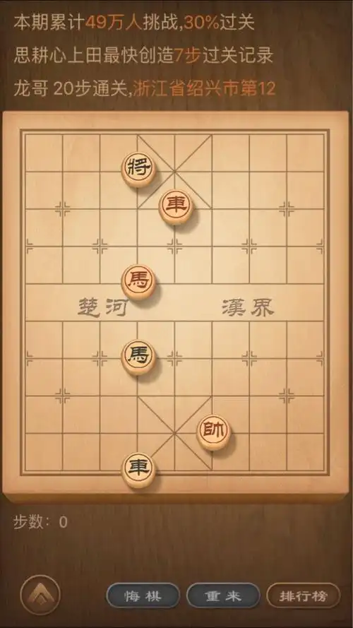 我解残局,笨蛋一个,要走二十步!