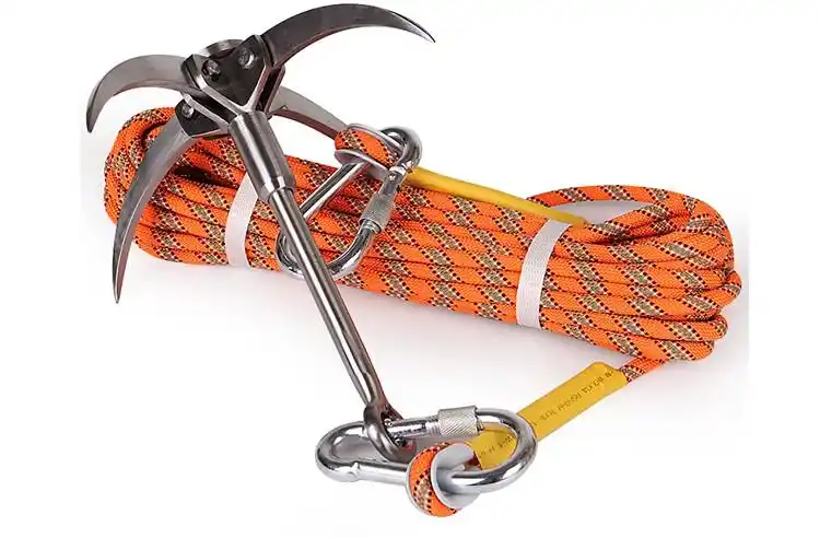 新品野外飞虎爪 抓爪 飞爪钩勾子 逃生求生救生生存绳四向折叠登山