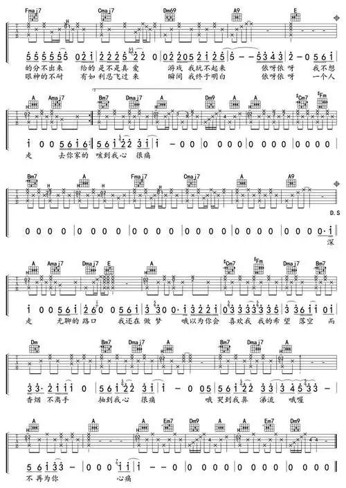 路口- 张震岳 - 吉他谱 - chord4