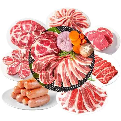 韩式烤肉食材10人家庭韩国新鲜五花肉烧烤食材套餐火锅食材配菜