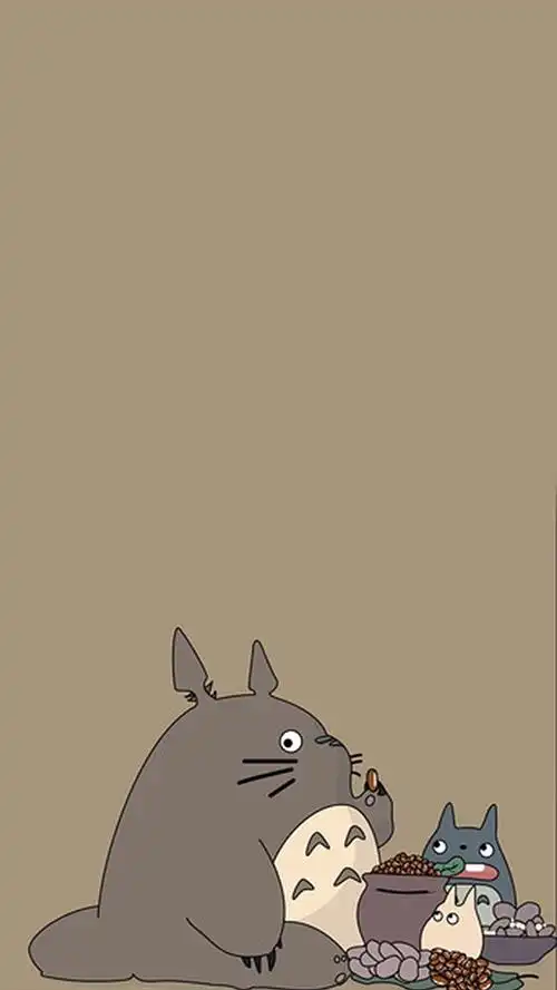 可爱呆萌龙猫图片手机壁纸