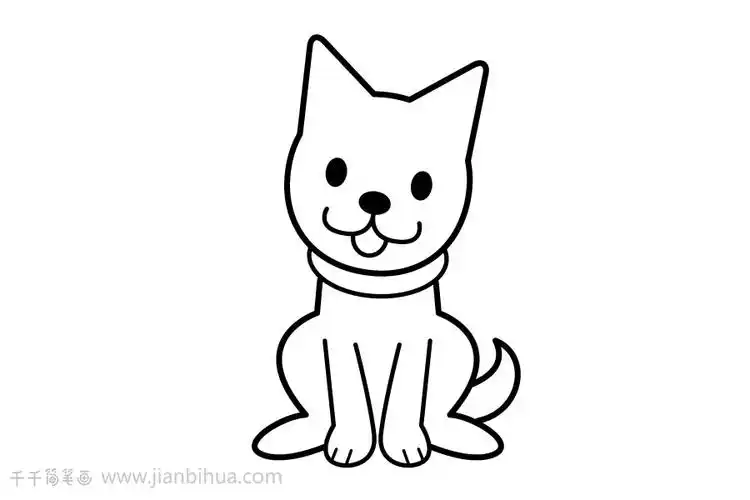 宠物小狗简笔画