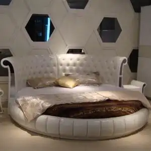 圆床双人床2米图片