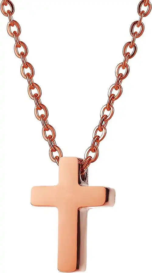 saintda 十字架项链女士简单十字架项链母亲节生日礼物送给女士女孩