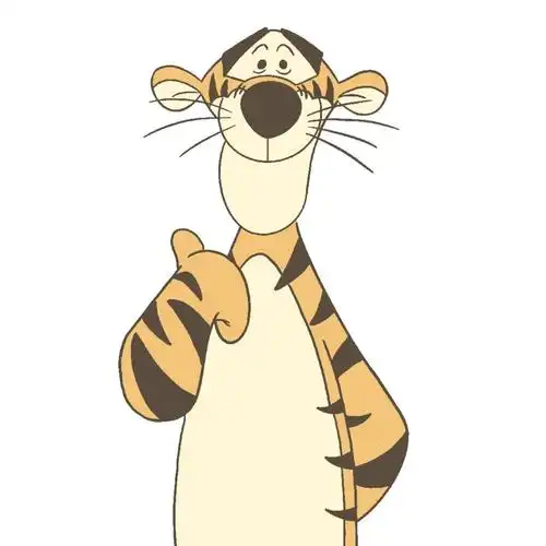 可爱跳跳虎简笔画,绘画图片,儿童文艺-绘艺素材网