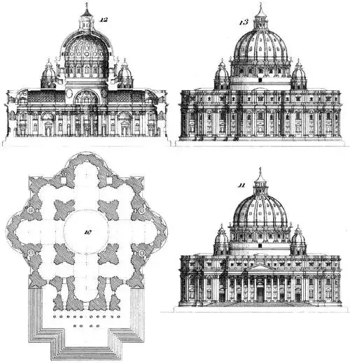 圣彼得大教堂的初次建设由君士坦丁大帝资助,于316年始建,为