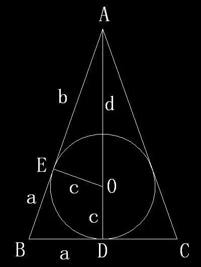 等腰三角形内切圆半径怎么求