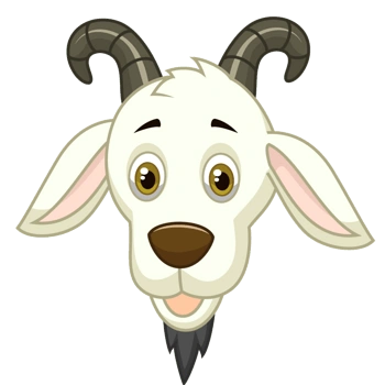 白色卡通山羊头像