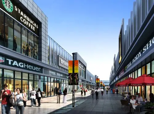 现代商业街图片