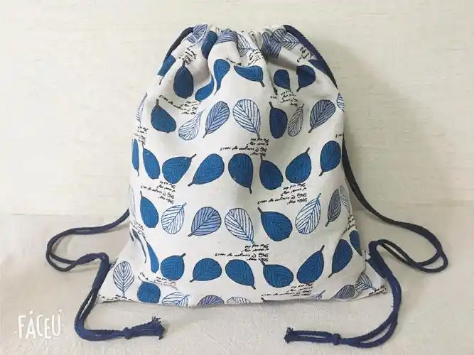 抽绳束口袋双肩包手工制作